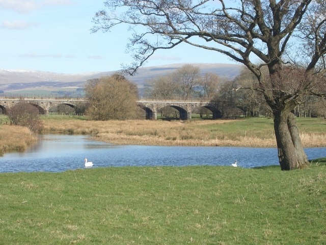 Viaduct across the Lune Valley near Melling N Lancs