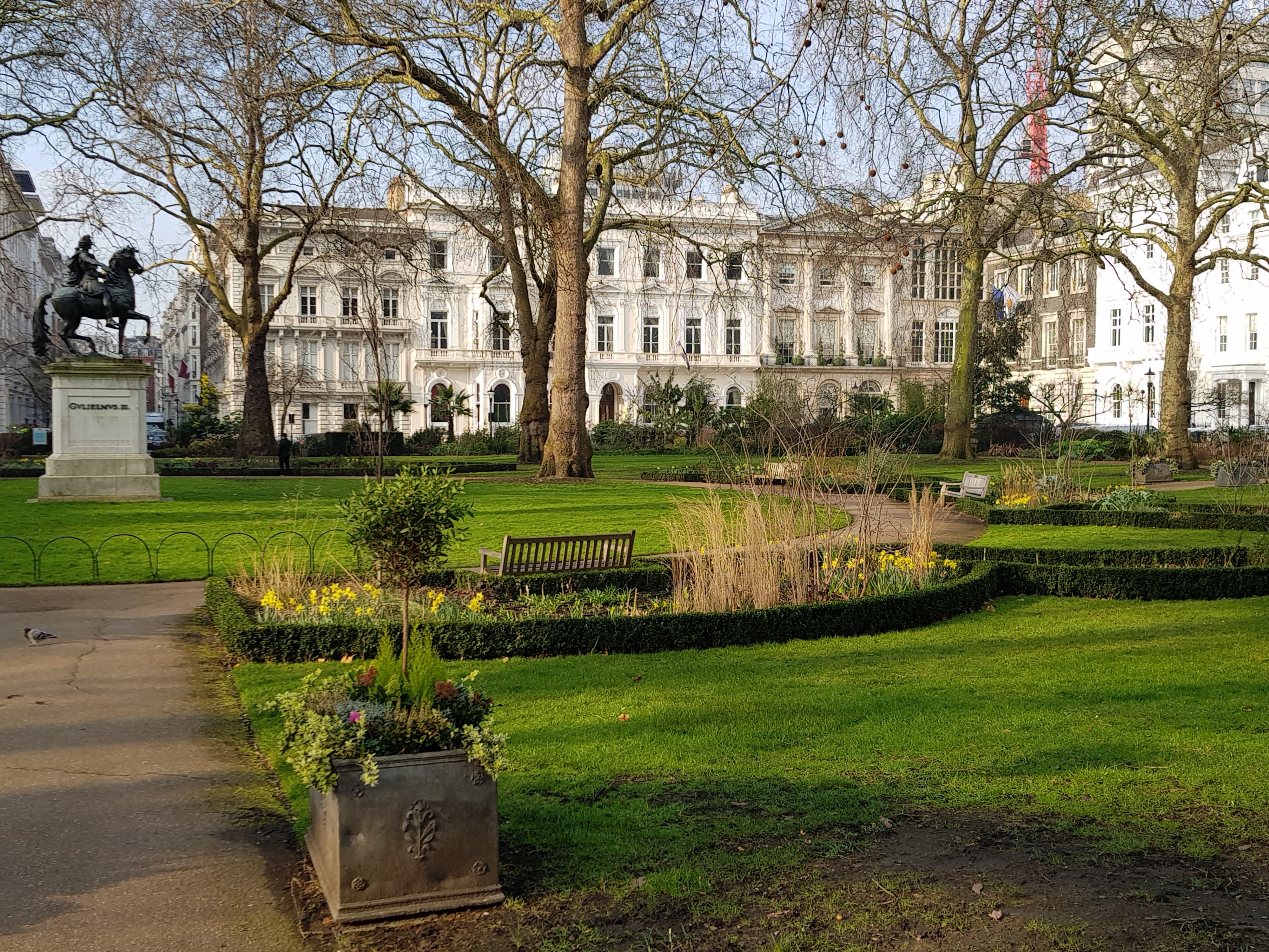 St James's Square, Londres, angle nord-ouest.