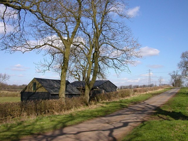 Walcote. Sheds on Swinford road near Orchard Farm