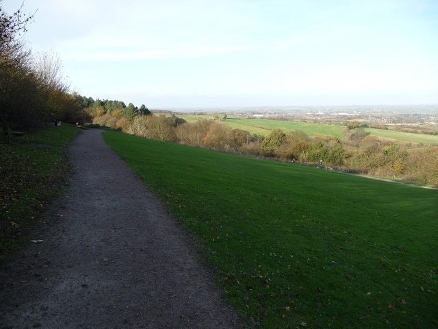 Part of Hartshill Hayes Country Park Excellent views can be enjoyed to the east from the path along the hillside.