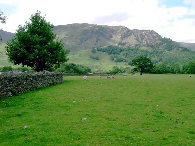 Pasture at Rosthwaite Part of the southern end of Borrowdale.