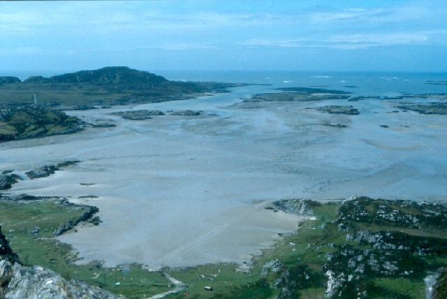 The Strand. The stretch of sand that joins Colonsay with Oronsay. It can be crossed on foot when the tide is out.