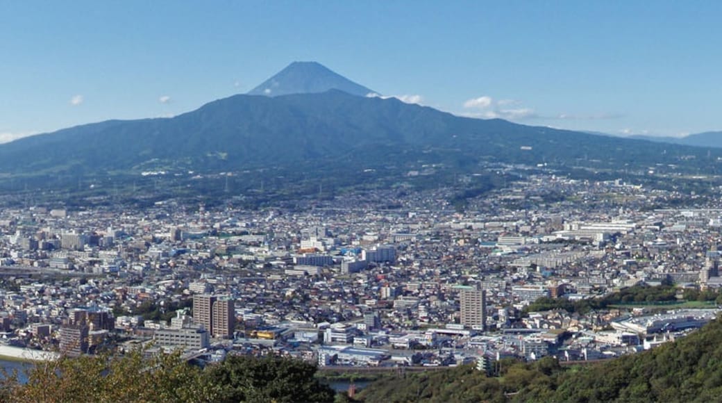 Mount Ashitaka (fromt) & Mount Fuji (back), Numazu city, Shizuoka prefecture, Honshu, Japan.