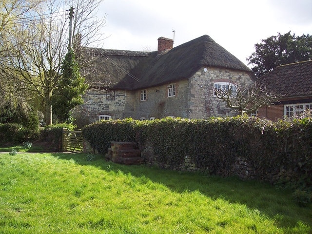 Bedchester House The house has a mounting block by the wall.