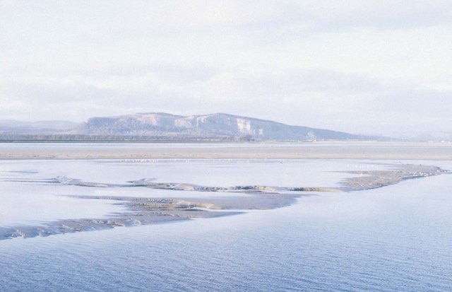 Whitbarrow Scar from Sandside Pure luck that I chose a minimum exposure which captured the delicate, watery light.