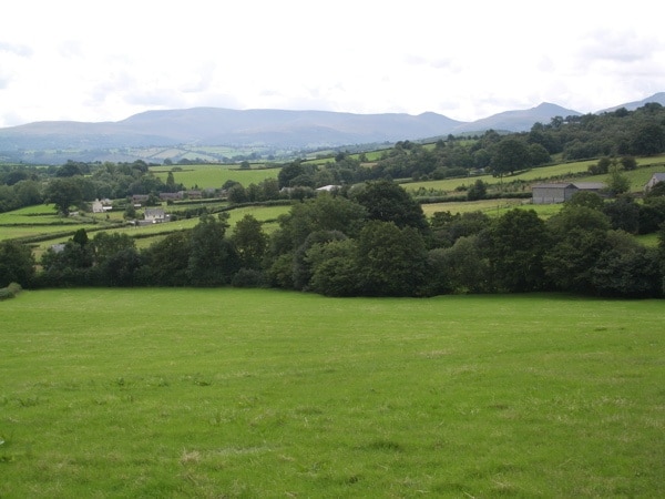 Pasture land near Lower Chapel