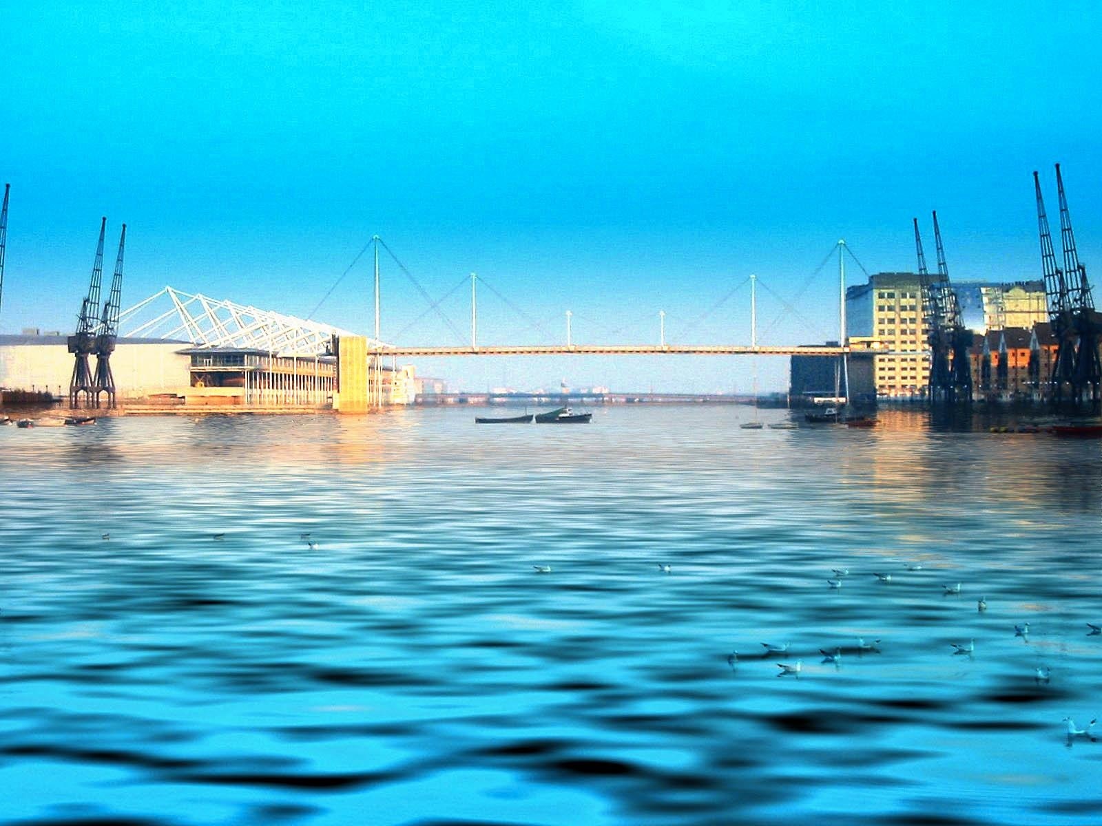 Royal Victoria Dock - fantasy in ultramarine