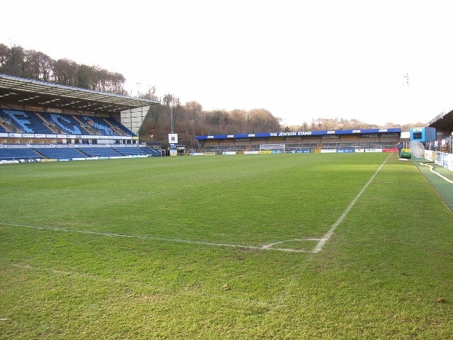 The Causeway Stadium pitch. Pictured from the northeast corner.