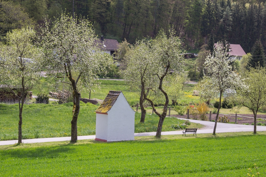 Schambachtal, Kapelle bei Forstermühle, Landschaftsschutzgebiet und Naturpark Altmühltal, FFH-Gebiet Mittleres Altmühltal mit Wellheimer Trockental und Schambachtal