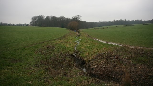 Small stream flowing north to the River Teise