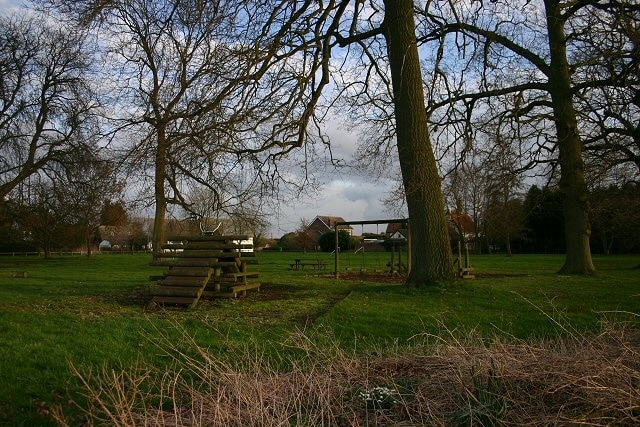 Village green, Finningham Play equipment in the north-west corner of the village green.