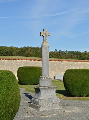 Cemetery cross of Poullignac, Charente, France.