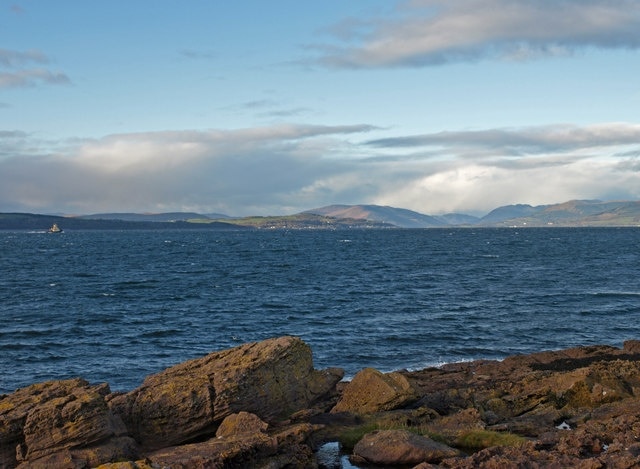 Doughend, Great Cumbrae Island Looking northwest over the Firth of Clyde.