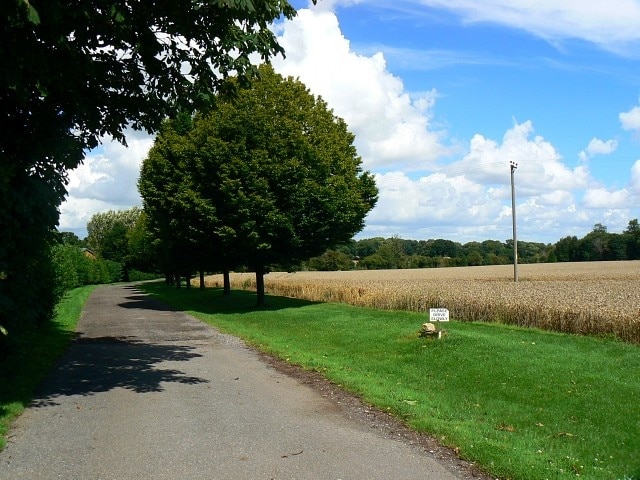 Access road to Fisher's Farm, near Shefford Woodlands Fisher's Farm is a bed and breakfast establishment. I don't know anything about it but it is in a beautiful location. Update: I've been directed to the website for Fisher's Farm http://www.fishersfarm.co.uk/index.htm Should viewers want somewhere to stay in this area they might like to consider this possibility. As I said, it's a lovely spot.