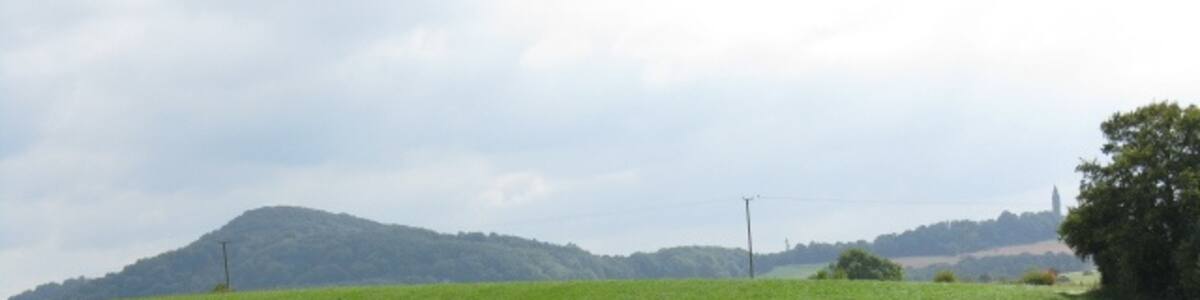 Photo "Hillside At Fartown Farm Abberley's well-known clocktower is just visible on the right-hand skyline." by Whatlep (Creative Commons Attribution-Share Alike 2.0) / Cropped from original