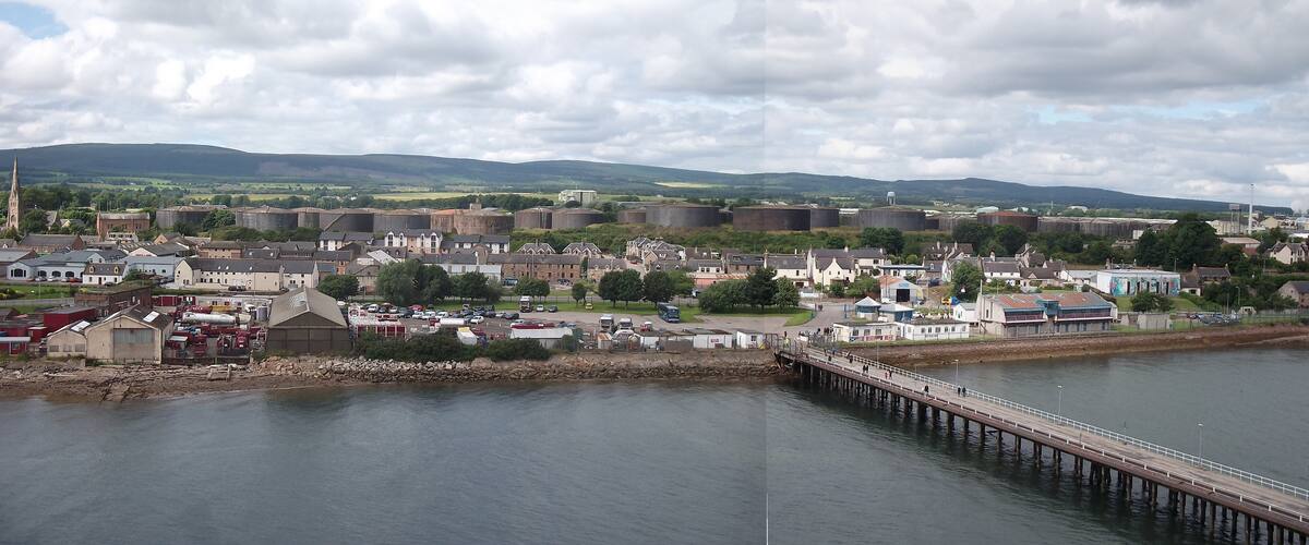 Marine-Tanklager für Schiffsdiesel am Hafen von Invergordon.