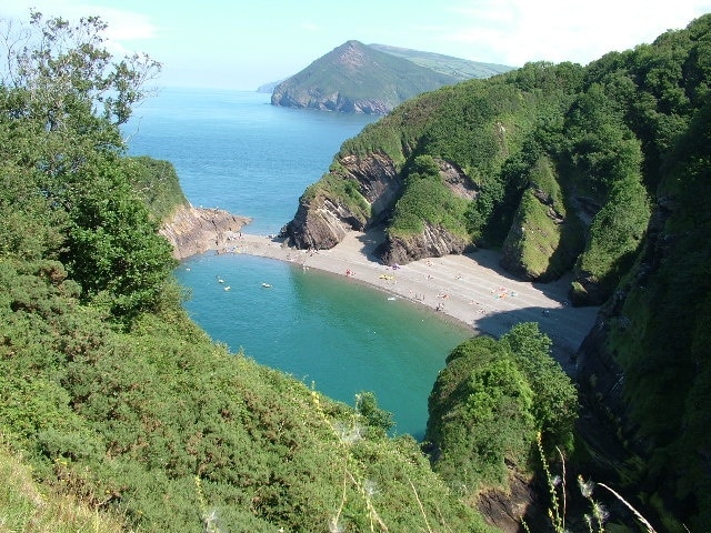 Sandy Cove. A sandy cove, taken from just outside Napps caravan park,near Ilfracombe Devon