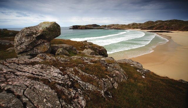 Rock formation and beach, Oldshoremore