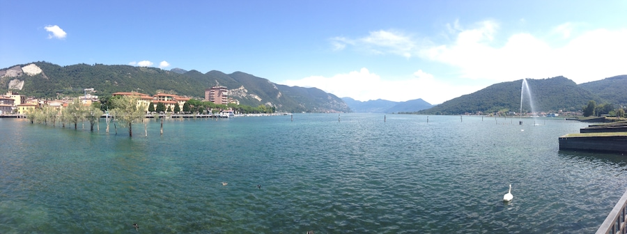 Panorama of Lake Iseo from Sarnico, Italy