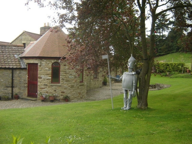 Tin Scarecrow Wass has a village scarecrow festival this is a very good one