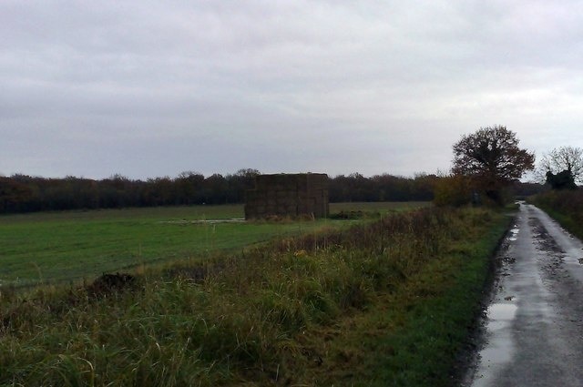 Haystack near Lillingstone Lovell A tarpaulin-covered haystack just off a single track road leading to Leckhampstead.