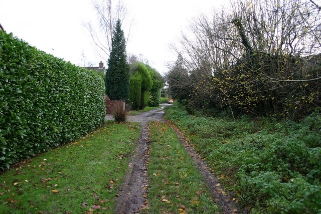 Highlows Lane, Yarnfield This is Highlows Lane at the start (or end) of a public footpath to and from Swynnerton looking towards Yarnfield.