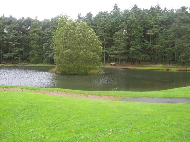 Small loch at Braidwood in South Lanarkshire.