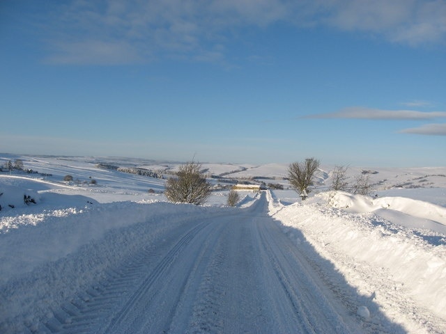 Road to Sarelaw After heavy snowfall.