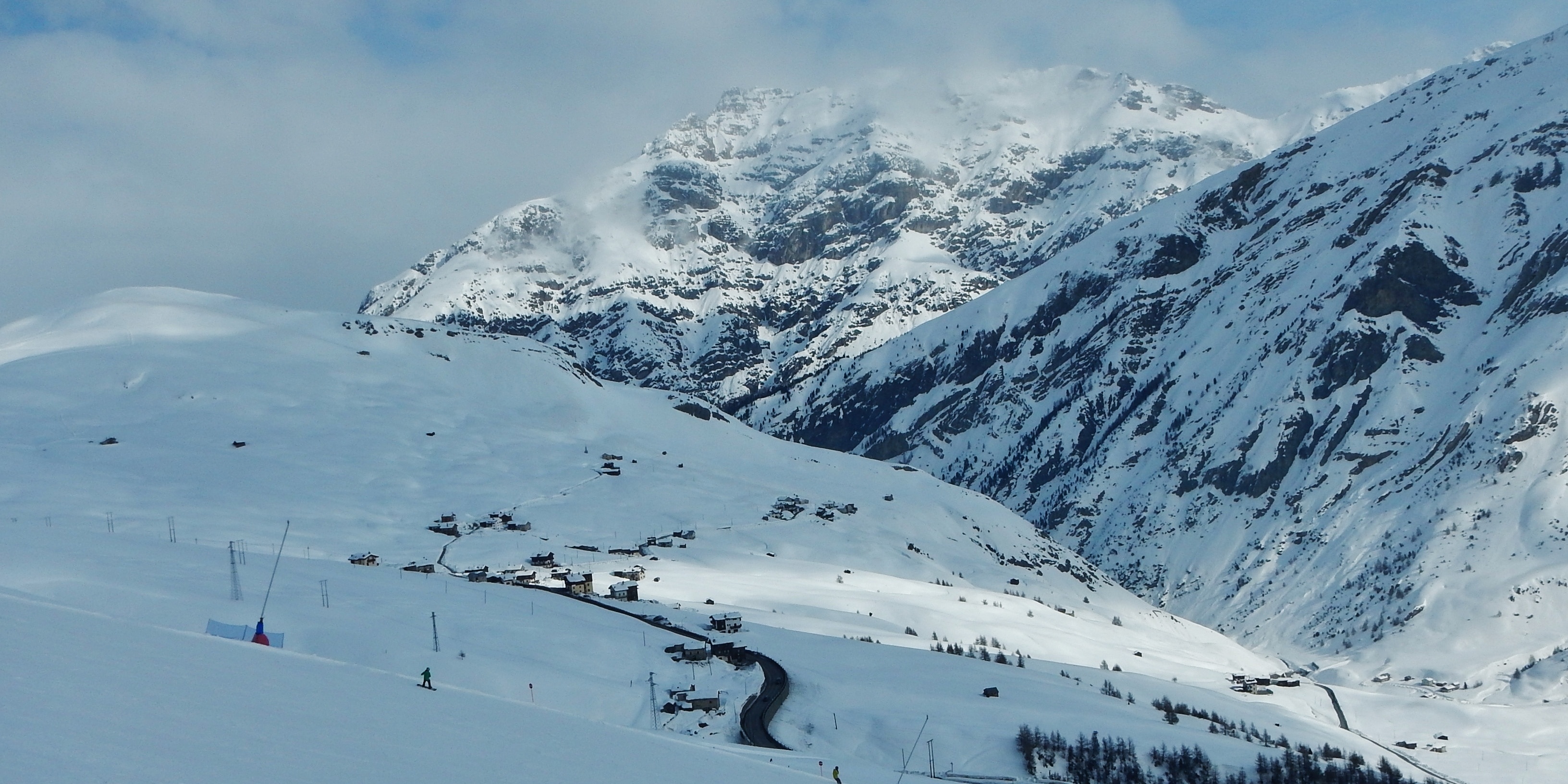 View from Ski Area Mottolino to Passo Eira