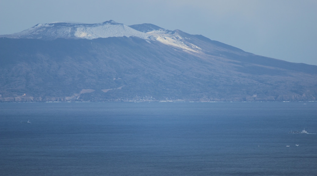 Izu Ōshima's Mount Mihara seen from the WNW. Shot at Higashiizu town in Izu Peninsula.