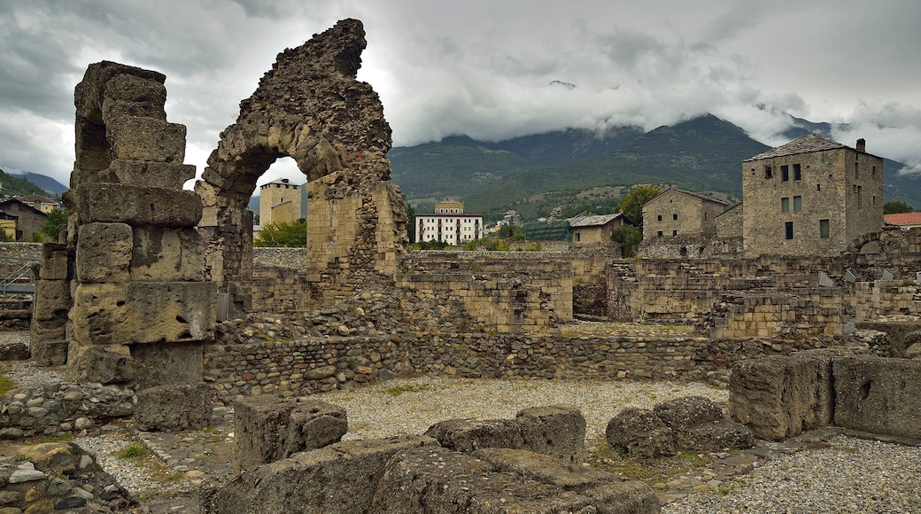 Teatro Romano Ruins, Aosta, Valle d'Aosta, Italy