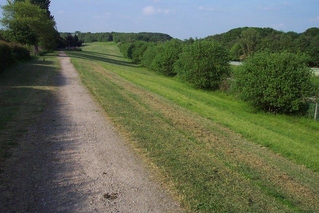 Reclaimed Land. Between road and railway this land used to be part of West Cannock Colliery