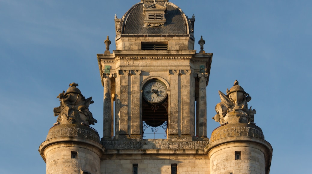 The top of the "Grosse Horloge" in La Rochelle, Charente-Maritime, France.