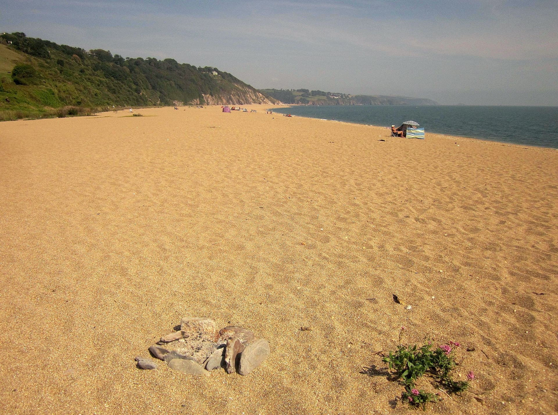 Slapton Sands. A little reminiscent of a Fellini beach scene. This is the northern end of the "sands", taken close to Strete Gate.
