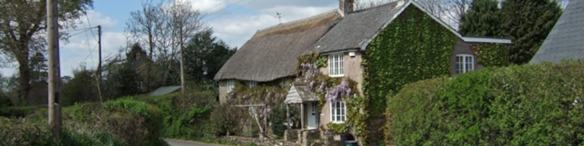Chetnole Cottage View is from the southern approach to the village from Hell Corner.