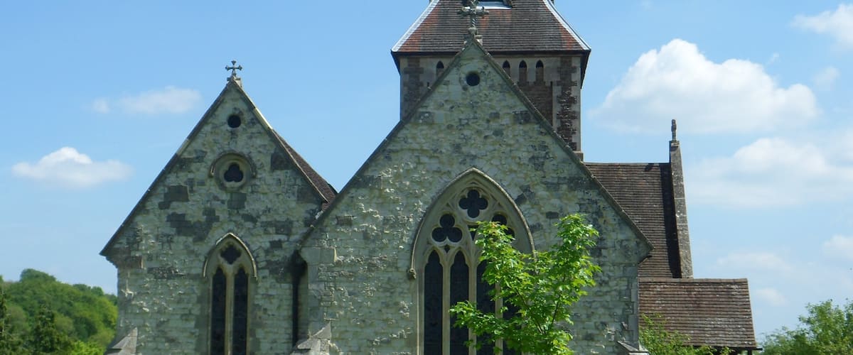 St Lawrence's Church, Manor Fields, Seale, Borough of Guildford, Surrey, England.