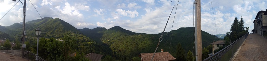 View from Chiesa di San Vittore, Esino Lario, Italy