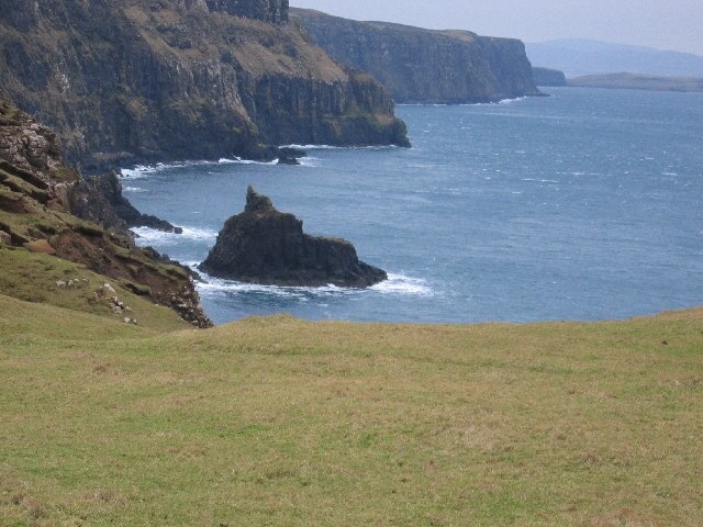 Am Camastac. Small sea stack off the west coast of Waternish.