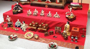 Dolls displayed at the Girl's Festival