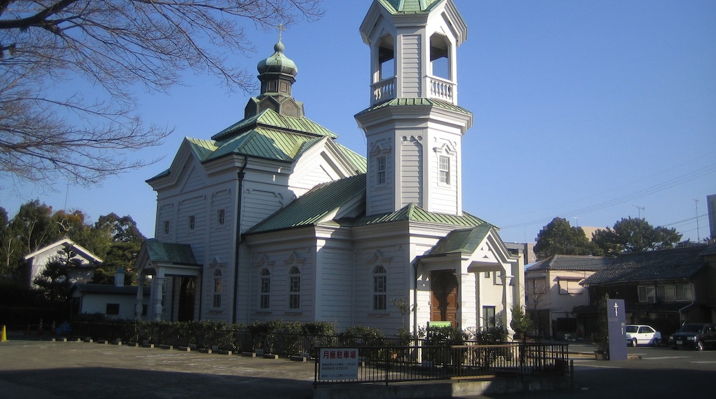 Toyohashi Orthodox Church (豊橋ハリストス正教会 Toyohashi Harisutosu Seikyōkai), located at Hacchodori, Toyohashi, Aichi, Japan
