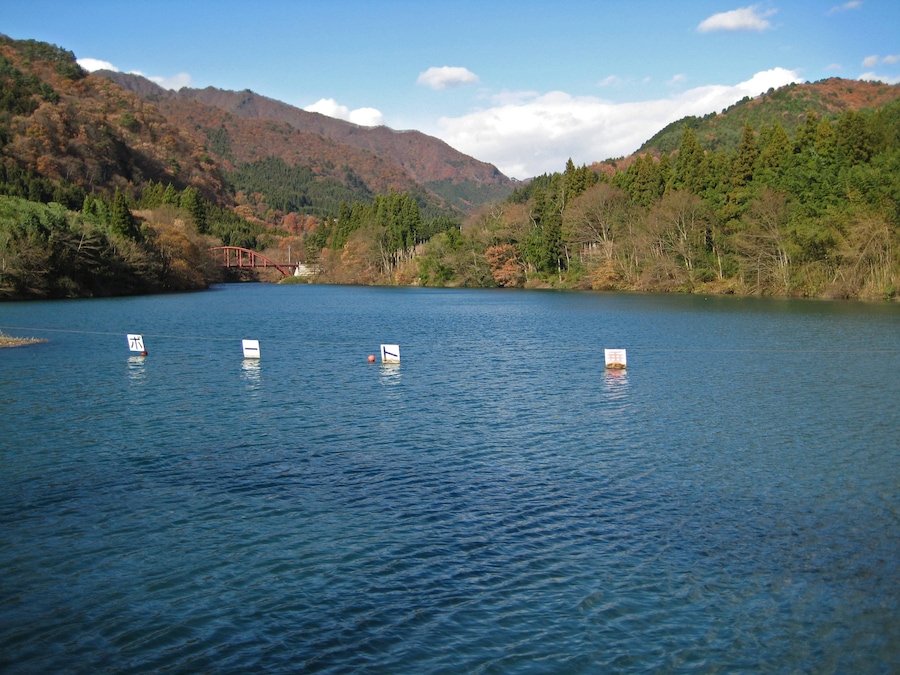 Nakanojō Dam lake.