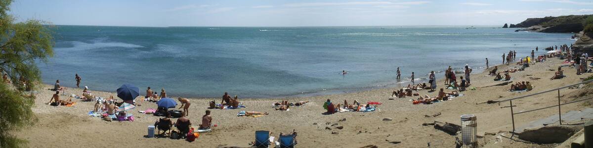 Photo "Plage de la Grande Conque au Cap-d'Agde (Agde, Hérault, France)." by undefined (Creative Commons Zero, Public Domain Dedication) / Cropped from original