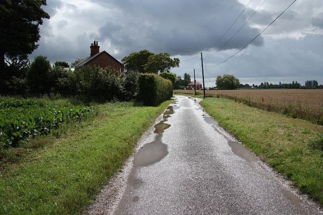 Sandholme Lane View south to Manor Farm on Sandholme Lane