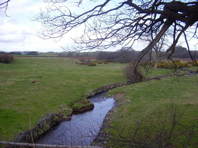 A wee Burn near Fala The burn flows near Chesterhill