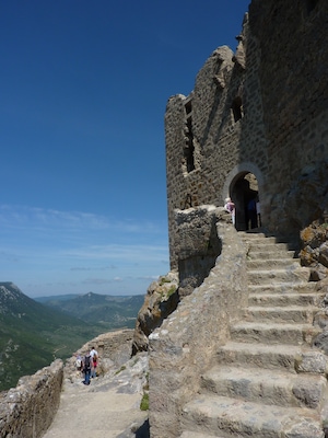 Steps at Chateau Queribus