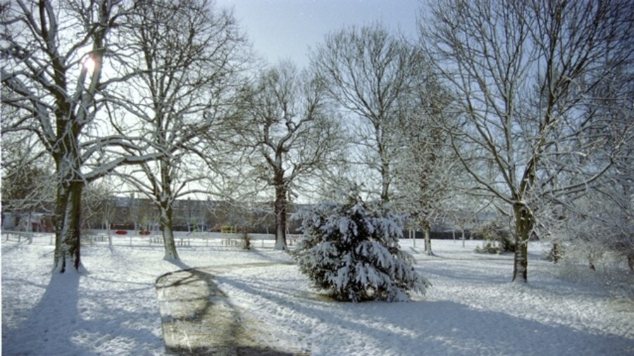 Photo "Pitshanger Park, Ealing. Taken from the northern edge of the park looking south towards the children's playground. The River Brent is behind and to the right." by Richard Baker (Creative Commons Attribution-Share Alike 2.0) / Cropped from original