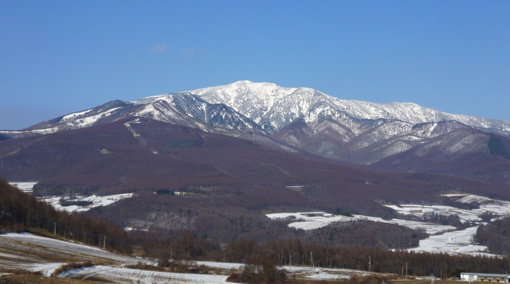Mount Azumaya in Kantō region, Japan. A view from the road, called Tsumagoi Panorama Line in Tsumagoi, Gunma.