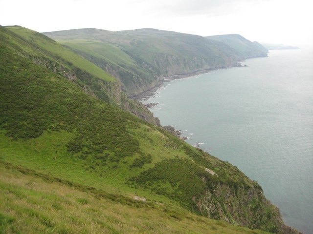 View west from East Cleave View west from East Cleave from the South West Coast Path.