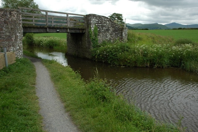 Bridge 160, Monmouthshire and Brecon Canal Bridge 160 on the Monmouthshire and Brecon Canal, the Brecon Beacons can be seen in the background.