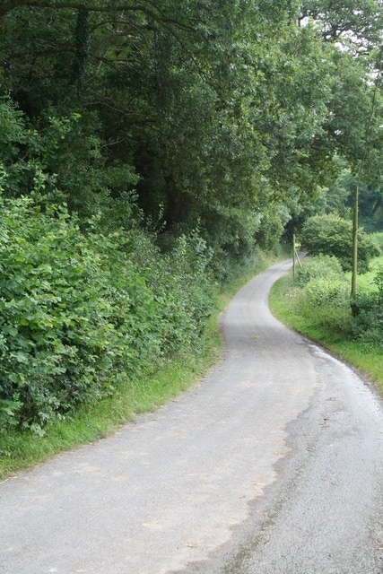 Looking Back Looking back towards the concealed entrance to Gredington.